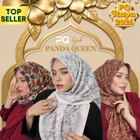 PANDA QUEENIE TUDUNG BAWAL PRINTED TUDUNG BAWAL CORAK PRINTED HIJAB COTTON VOILE PRINTED BAWAL NEW HIJAB nathalable hijab herlen hijab printed bawal cotton Square Flowy