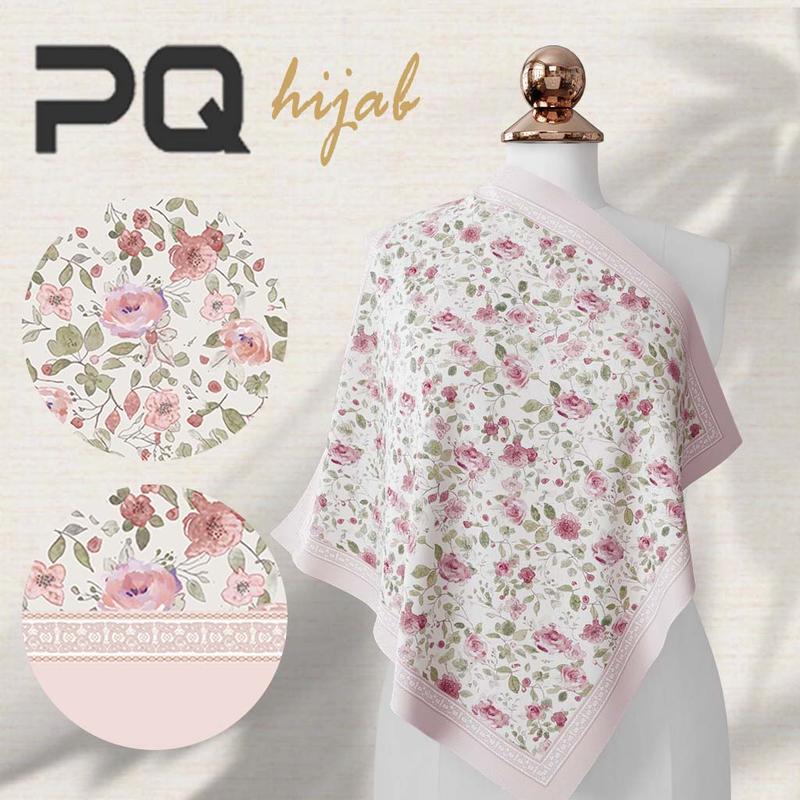 PANDA QUEENIE TUDUNG BAWAL PRINTED TUDUNG BAWAL CORAK PRINTED HIJAB COTTON VOILE PRINTED BAWAL NEW HIJAB nathalable hijab herlen hijab printed bawal cotton Square Flowy