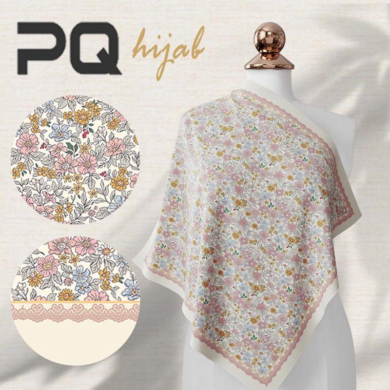 PANDA QUEENIE TUDUNG BAWAL PRINTED TUDUNG BAWAL CORAK PRINTED HIJAB COTTON VOILE PRINTED BAWAL NEW HIJAB nathalable hijab herlen hijab printed bawal cotton Square Flowy