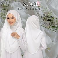 BShawl Slimfit NOOR | Shawl Curve |Bidang 45-48 | Material Heavy Chiffon Flowy | Opacity 7/10 Wanita Scarves