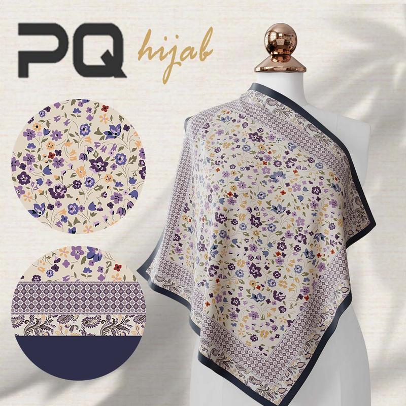 PANDA QUEENIE TUDUNG BAWAL PRINTED TUDUNG BAWAL CORAK PRINTED HIJAB COTTON VOILE PRINTED BAWAL NEW HIJAB nathalable hijab herlen hijab printed bawal cotton Square Flowy