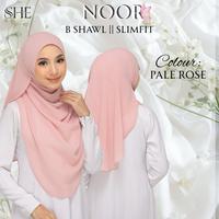 BShawl Slimfit NOOR | Shawl Curve |Bidang 45-48 | Material Heavy Chiffon Flowy | Opacity 7/10 Wanita Scarves