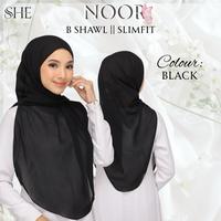 BShawl Slimfit NOOR | Shawl Curve |Bidang 45-48 | Material Heavy Chiffon Flowy | Opacity 7/10 Wanita Scarves