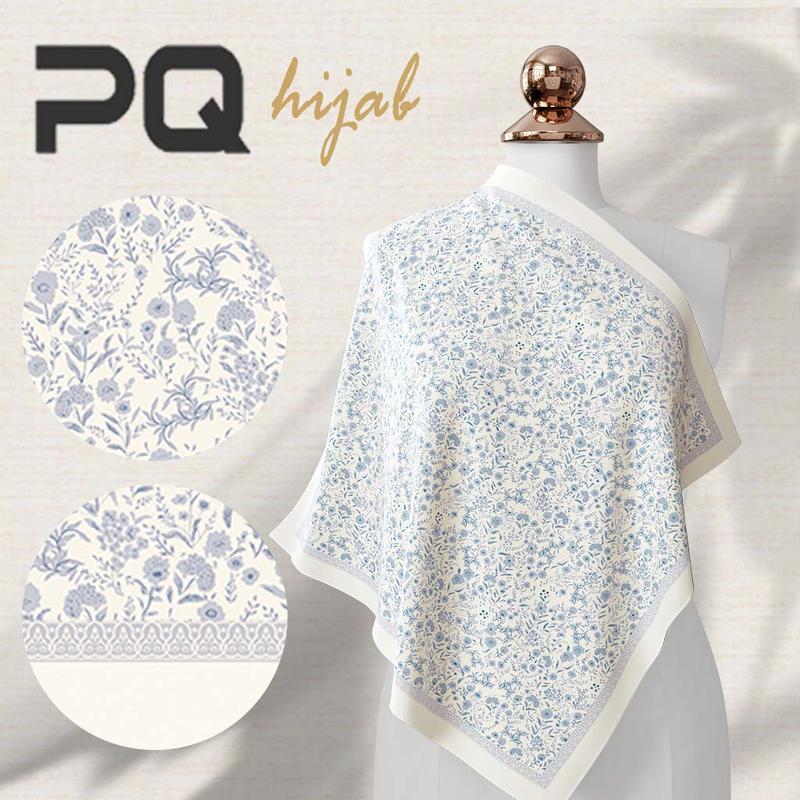 PANDA QUEENIE TUDUNG BAWAL PRINTED TUDUNG BAWAL CORAK PRINTED HIJAB COTTON VOILE PRINTED BAWAL NEW HIJAB nathalable hijab herlen hijab printed bawal cotton Square Flowy