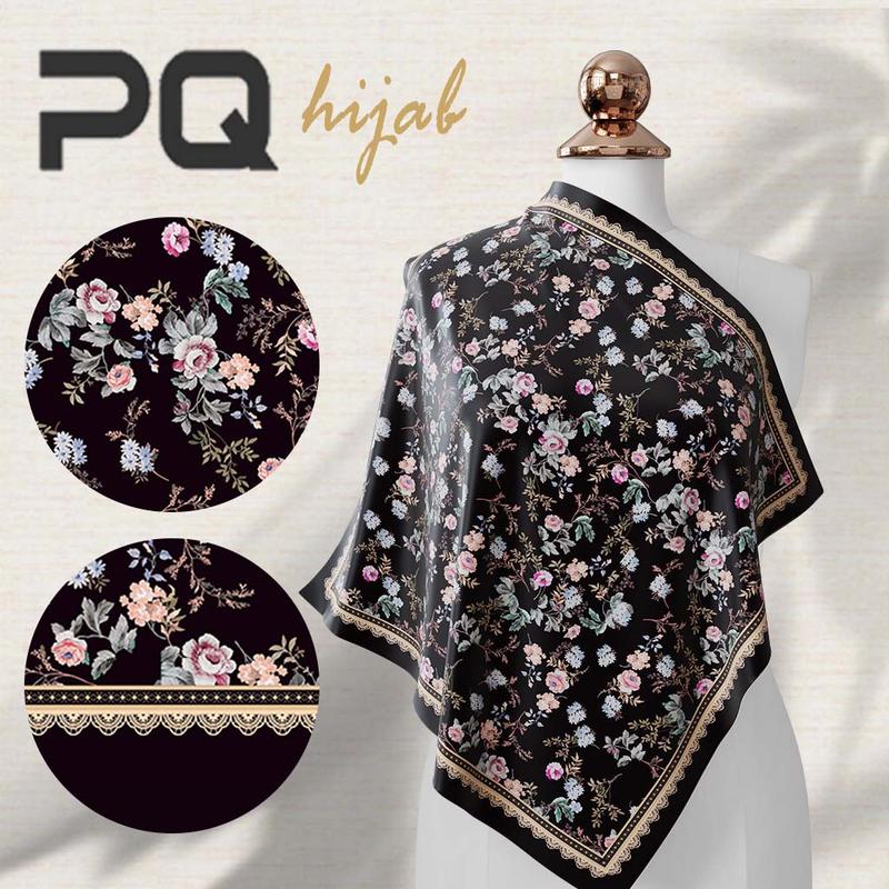 PANDA QUEENIE TUDUNG BAWAL PRINTED TUDUNG BAWAL CORAK PRINTED HIJAB COTTON VOILE PRINTED BAWAL NEW HIJAB nathalable hijab herlen hijab printed bawal cotton Square Flowy