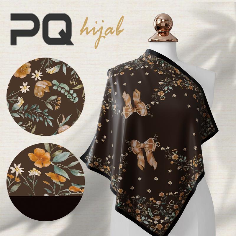 PANDA QUEENIE TUDUNG BAWAL PRINTED TUDUNG BAWAL CORAK PRINTED HIJAB COTTON VOILE PRINTED BAWAL NEW HIJAB nathalable hijab herlen hijab printed bawal cotton Square Flowy