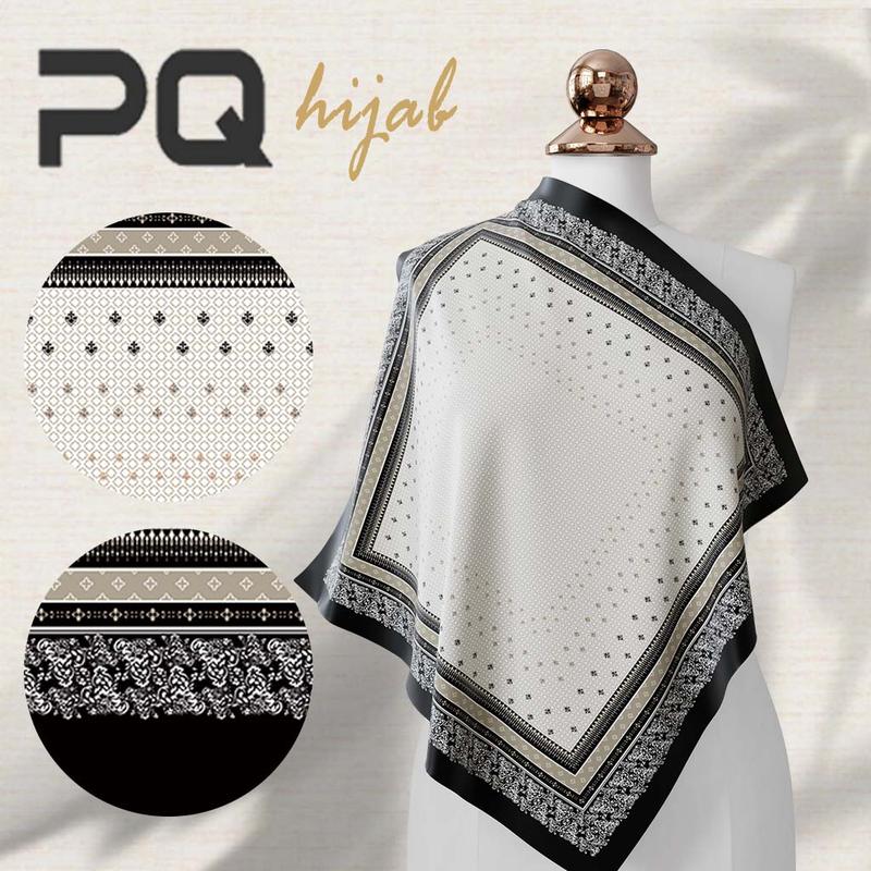 PANDA QUEENIE TUDUNG BAWAL PRINTED TUDUNG BAWAL CORAK PRINTED HIJAB COTTON VOILE PRINTED BAWAL NEW HIJAB nathalable hijab herlen hijab printed bawal cotton Square Flowy