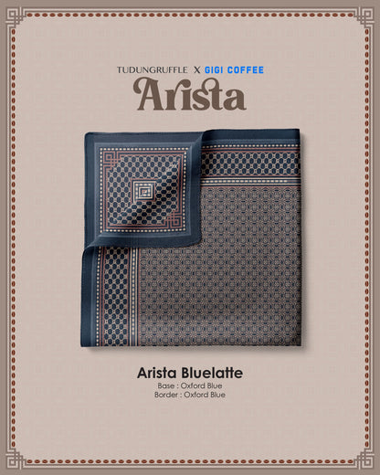 Arista in Bluelatte Cotton Shawl