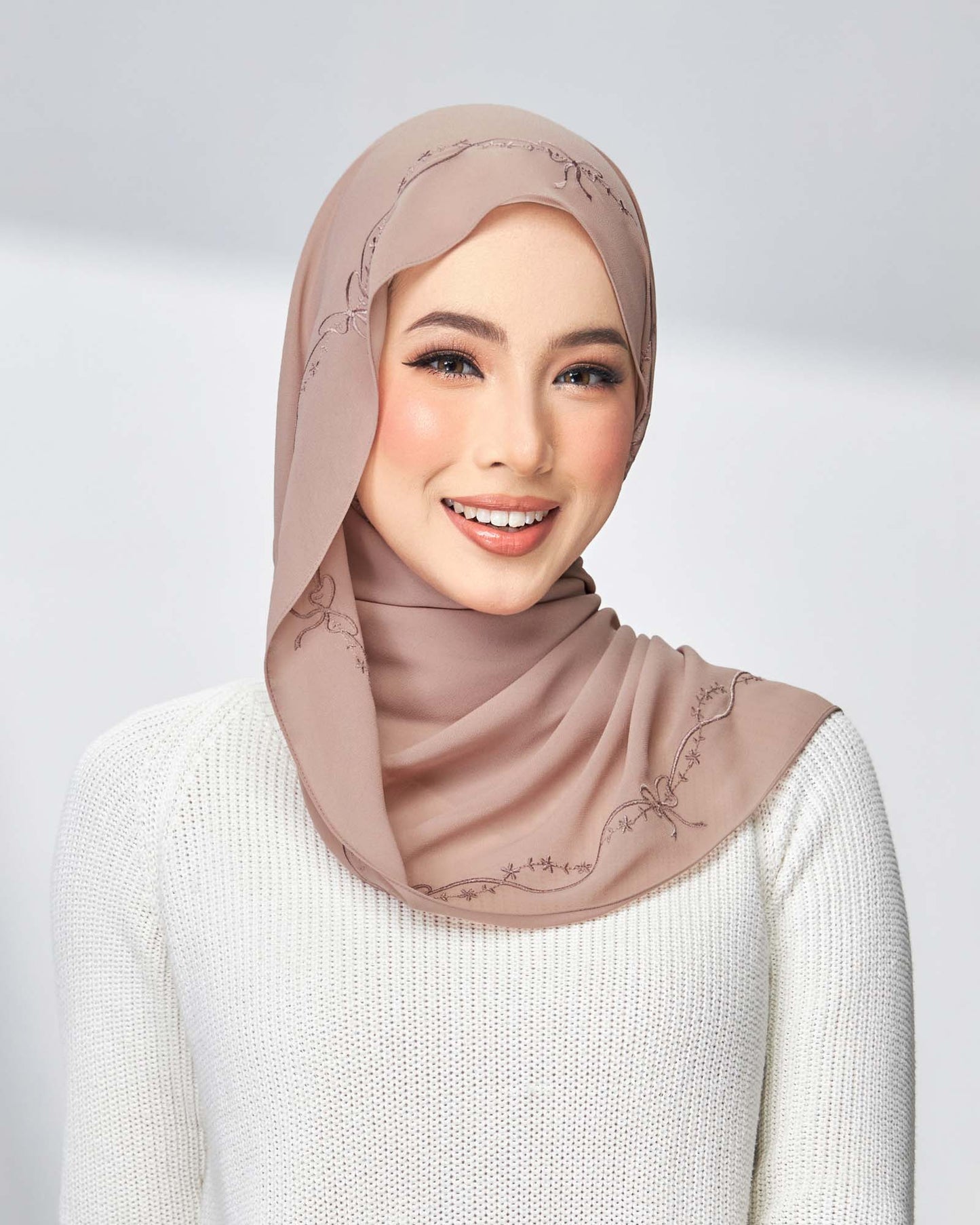 Elysian Pearl Chiffon Shawl
