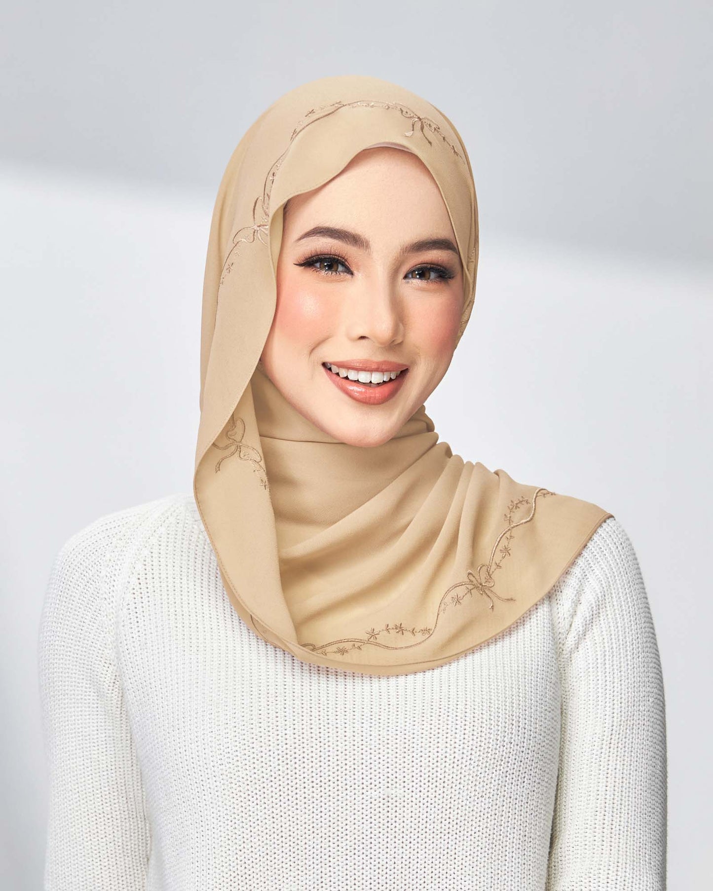 Elysian Pearl Chiffon Shawl