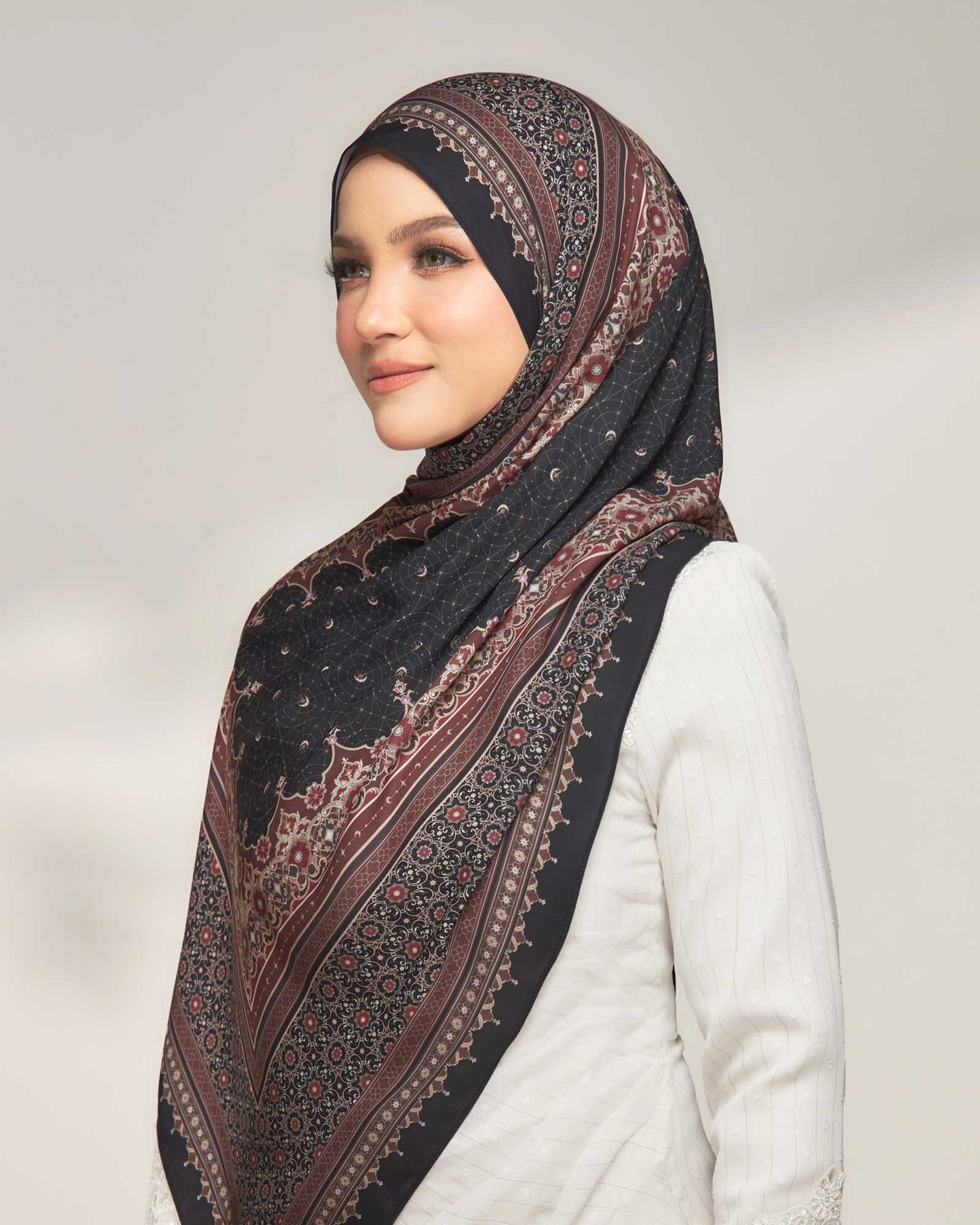 Buruj in Erva Chiffon Shawl