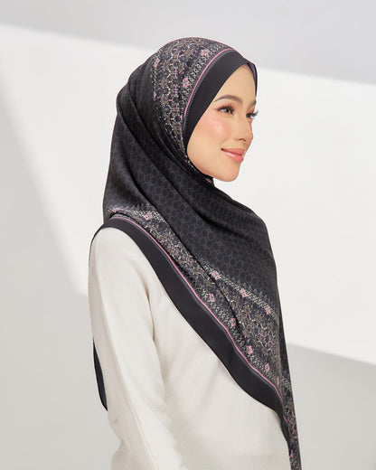 Ethereal in Charcoal Cotton Shawl