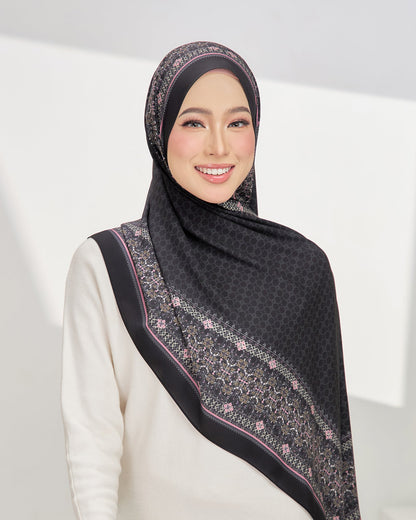 Ethereal in Charcoal Cotton Shawl