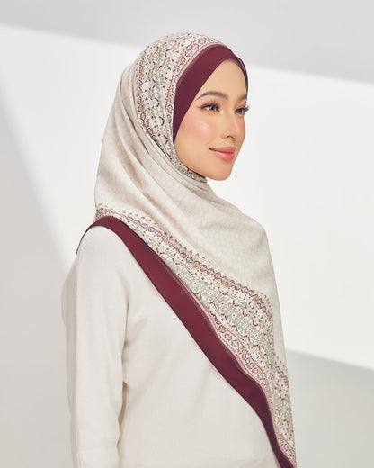 Ethereal in Plum Cotton Shawl