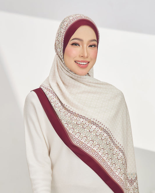 Ethereal in Plum Satin Shawl