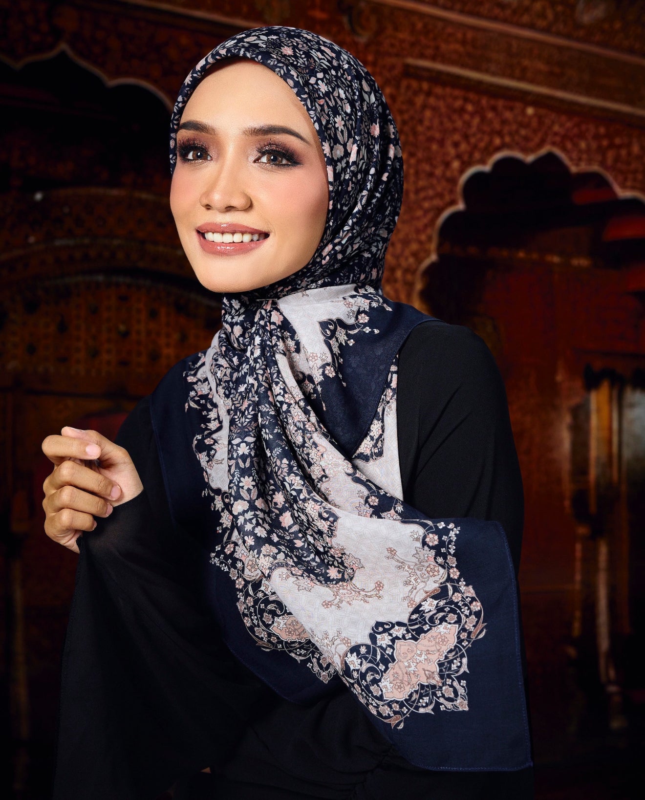 Henna in Twilight Satin Square