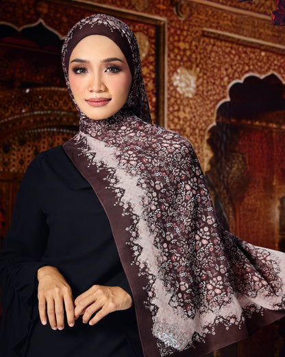 Henna in Cocoa Cotton Shawl