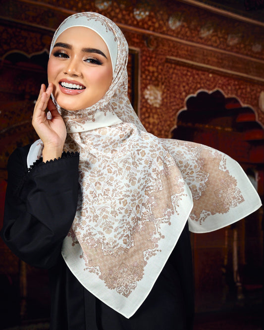 Henna in Lace Cotton Shawl