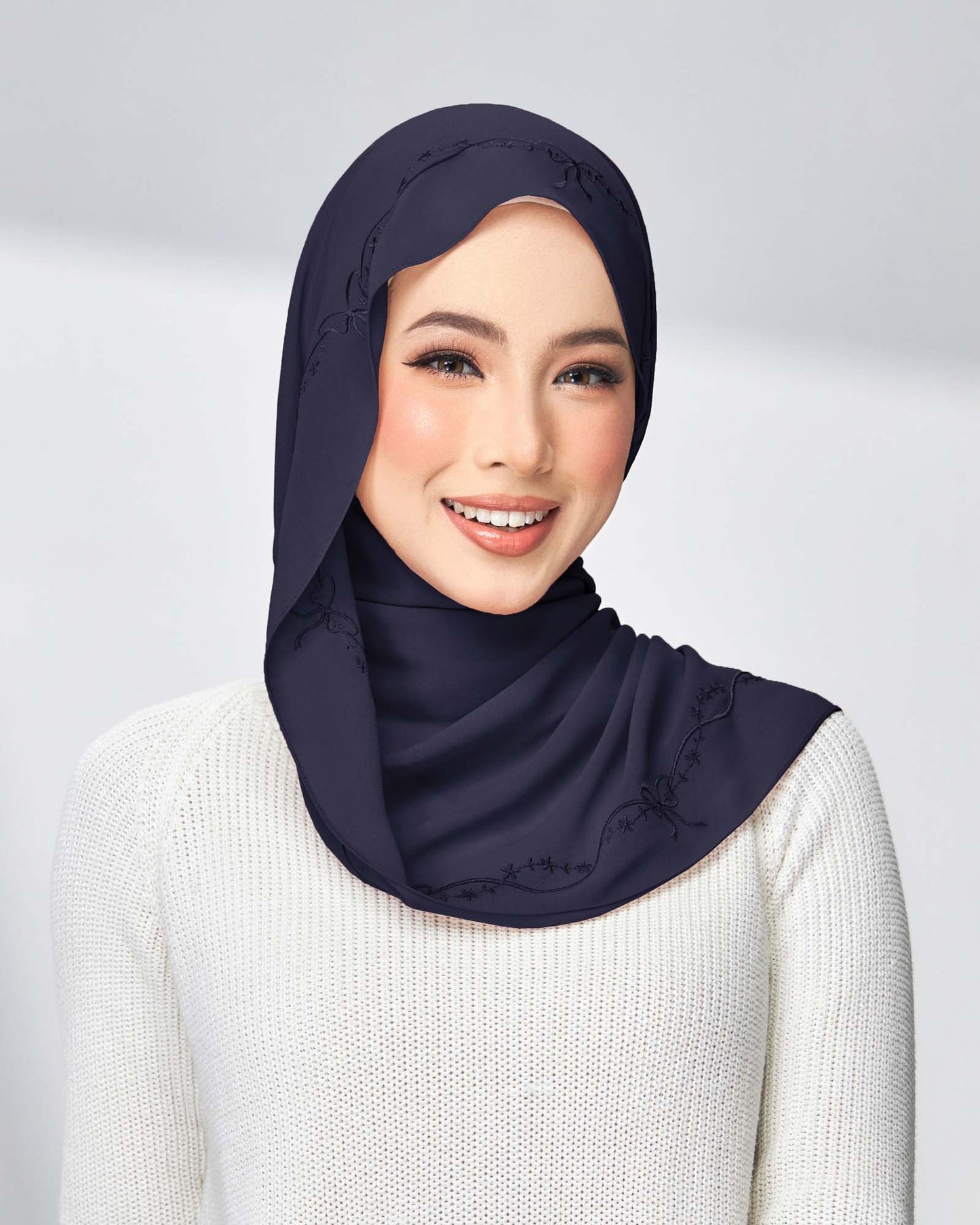 Elysian Pearl Chiffon Shawl