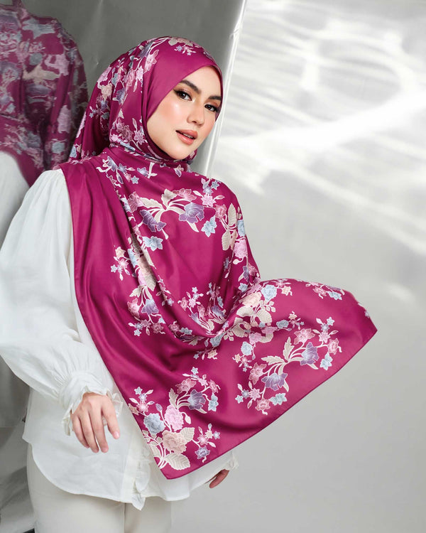 Gemala in Jelita Satin Shawl