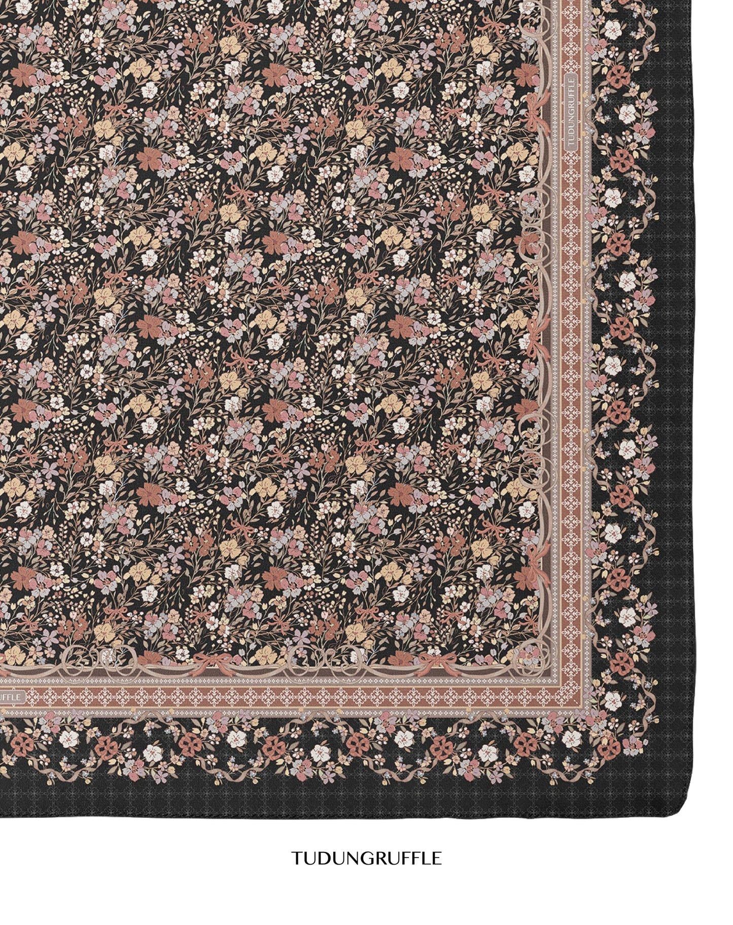 Kesuma in Night Satin Shawl