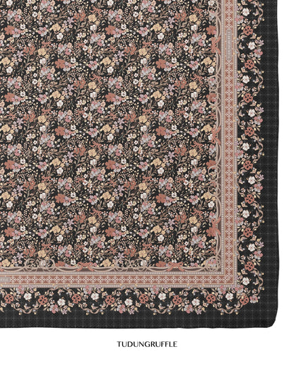 Kesuma in Night Satin Shawl