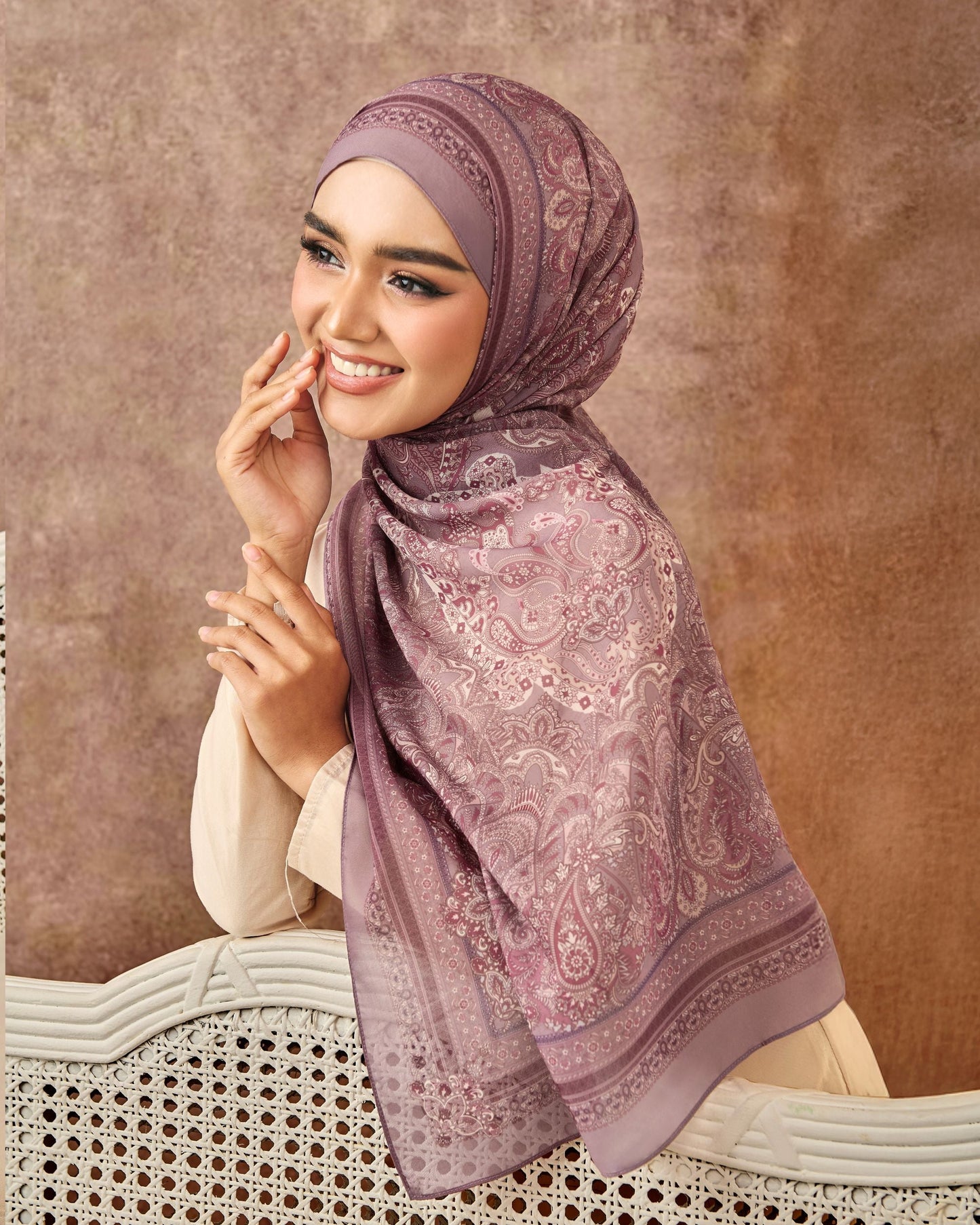 Aniesha in Lavure Shawl