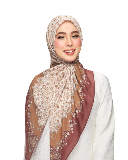 Henna in Mahogany Cotton Shawl
