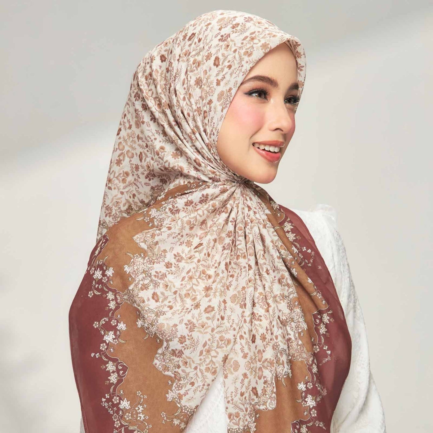 Henna in Mahogany Cotton Shawl