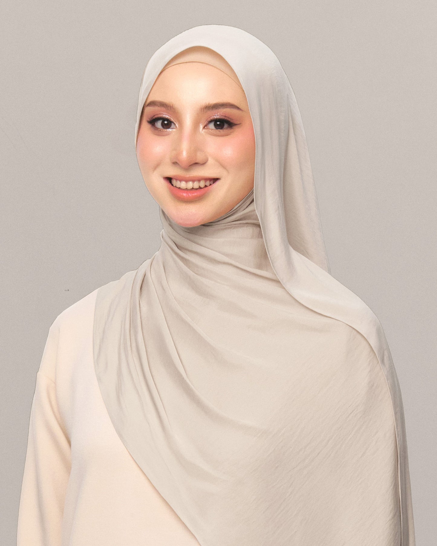 Inara Crumple Matte Satin Shawl