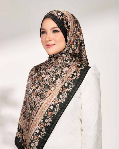 Kesuma in Night Satin Shawl