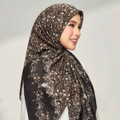 Henna in Noir Cotton Shawl