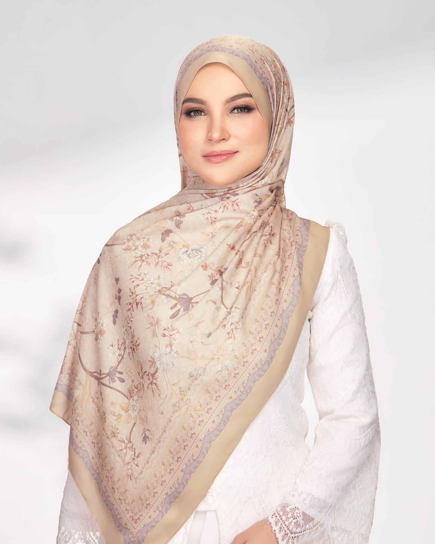 Enchanted in Oatmeal Cotton Shawl