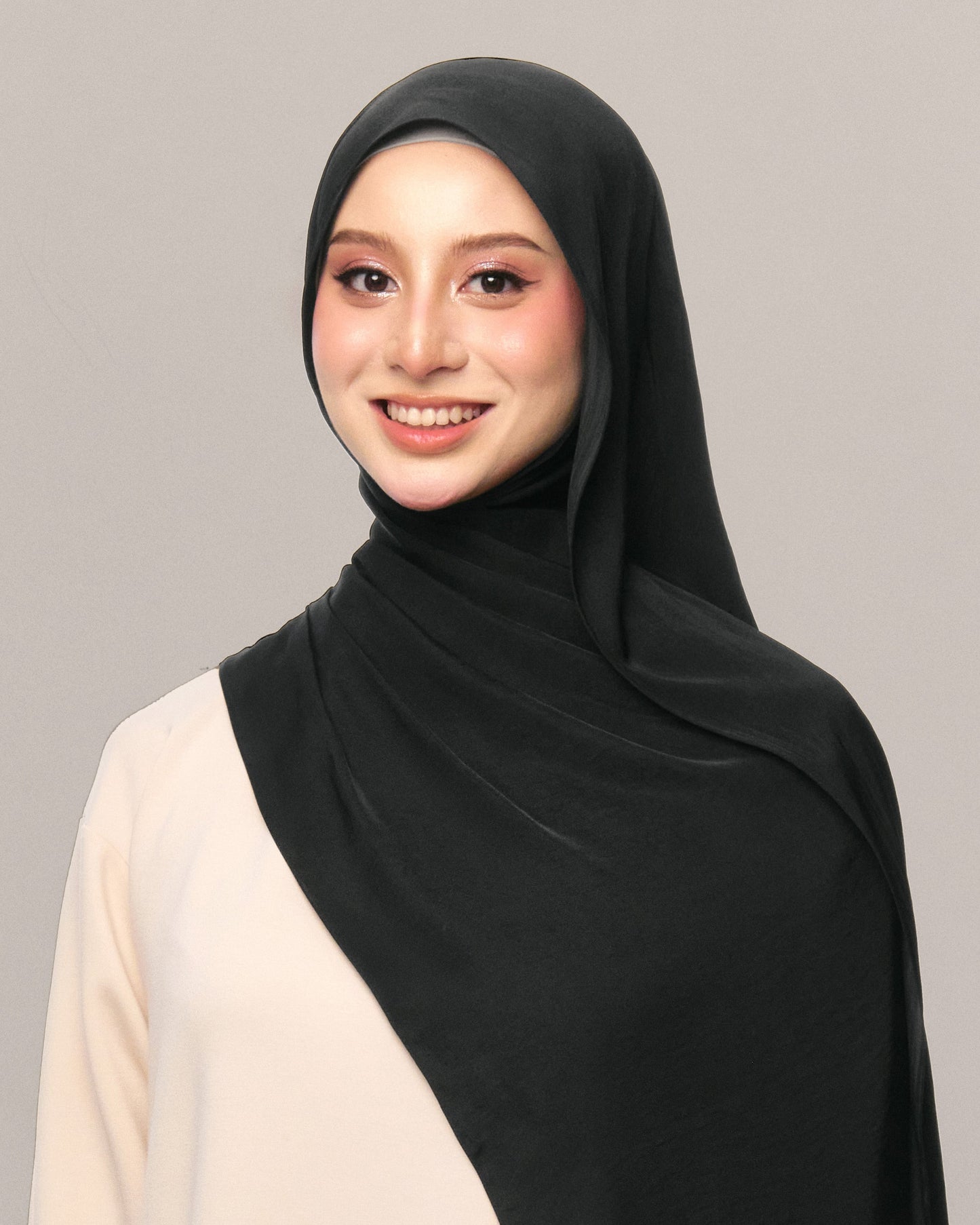 Inara Crumple Matte Satin Shawl