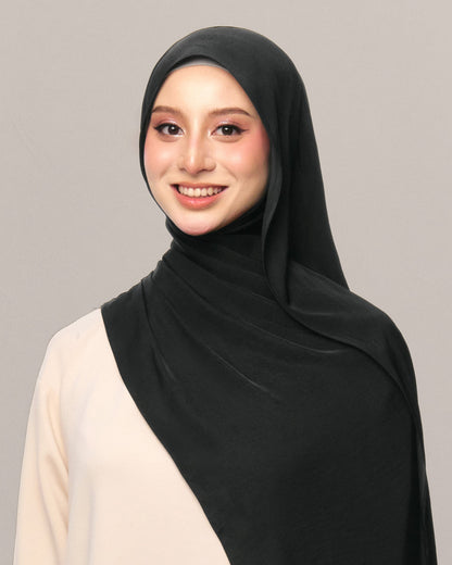 Inara Crumple Matte Satin Shawl