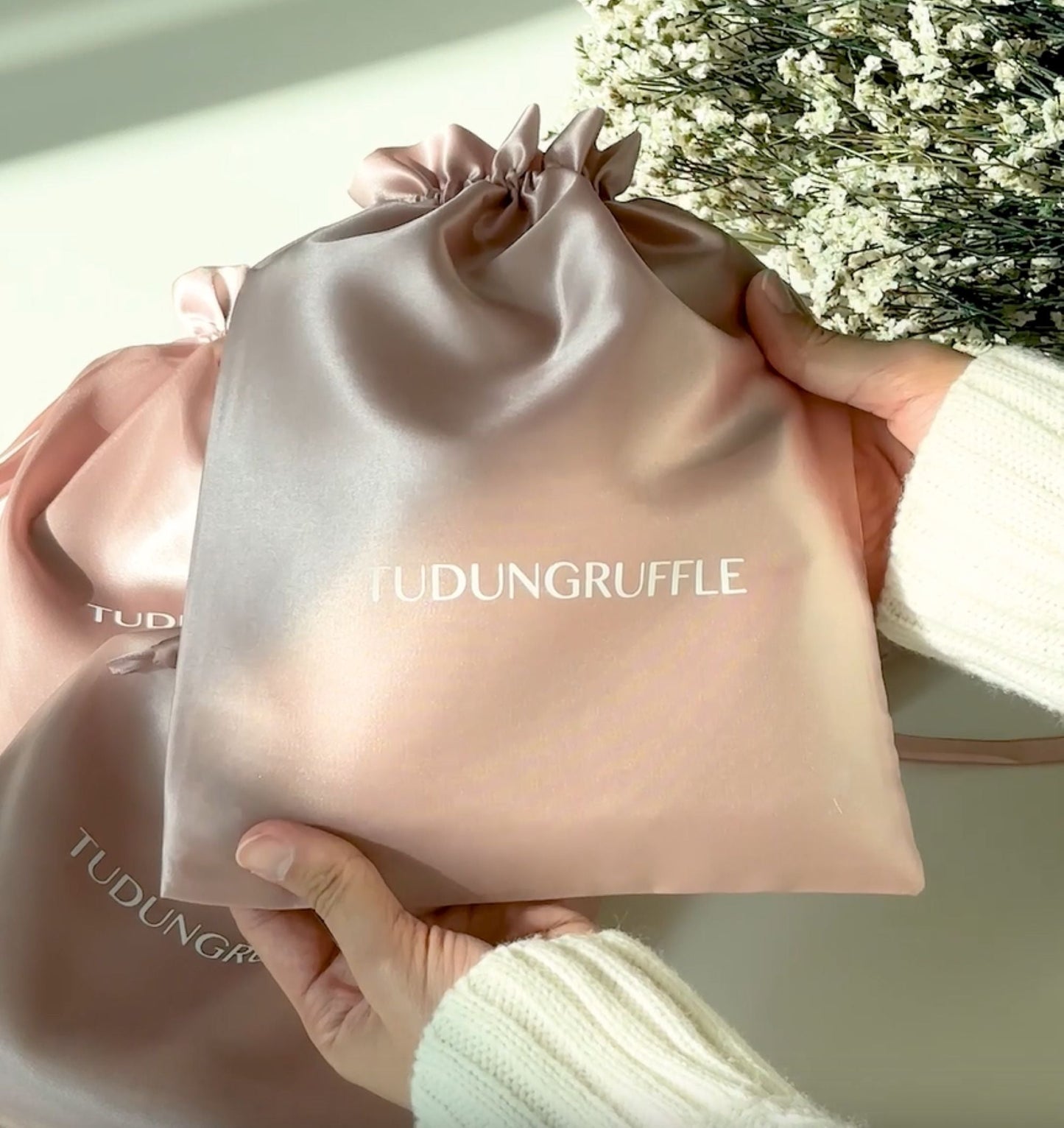 Inara Crumple Matte Satin Shawl