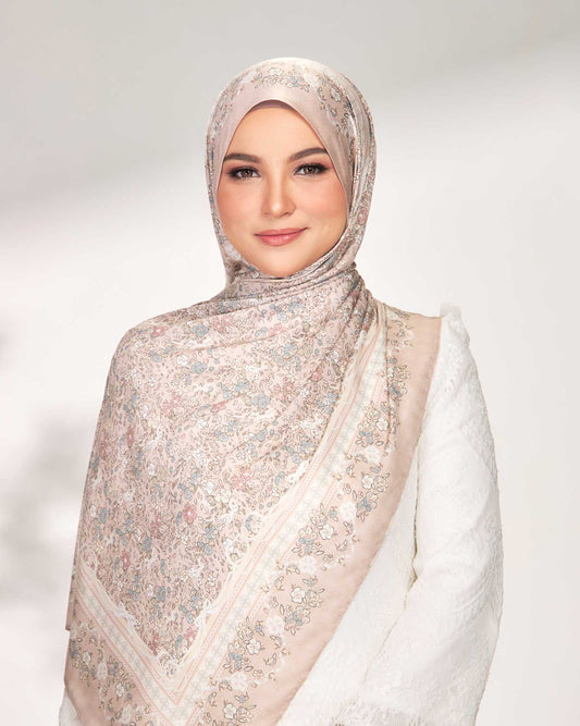 Kesuma in Primrose Pink Satin Shawl