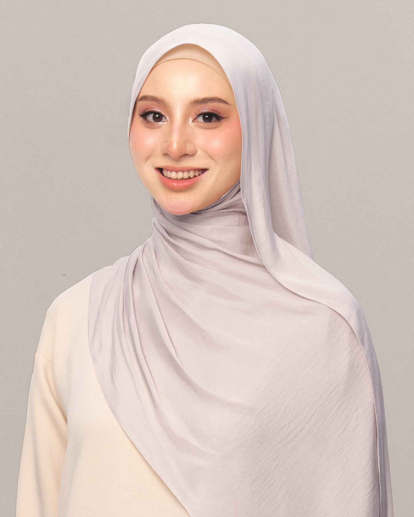Inara Crumple Matte Satin Shawl