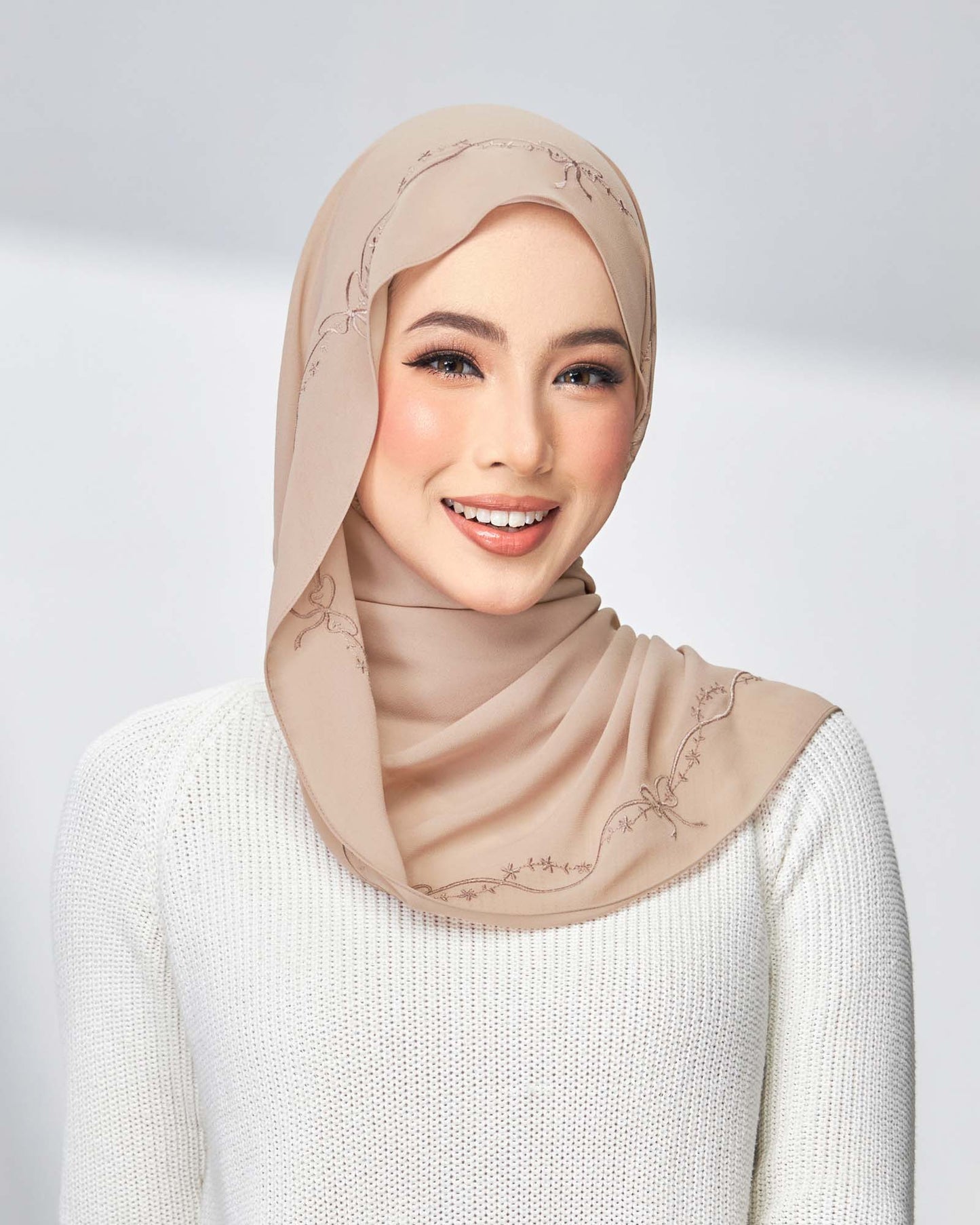Elysian Pearl Chiffon Shawl