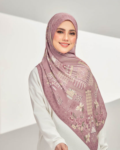 Cheritera in Rewang Blush Chiffon Shawl