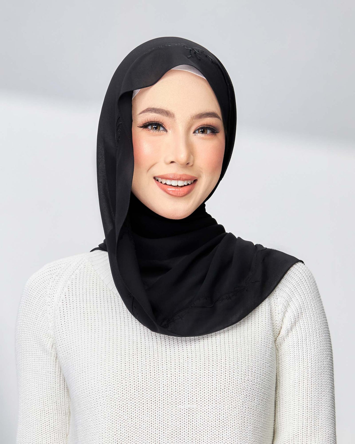 Elysian Pearl Chiffon Shawl