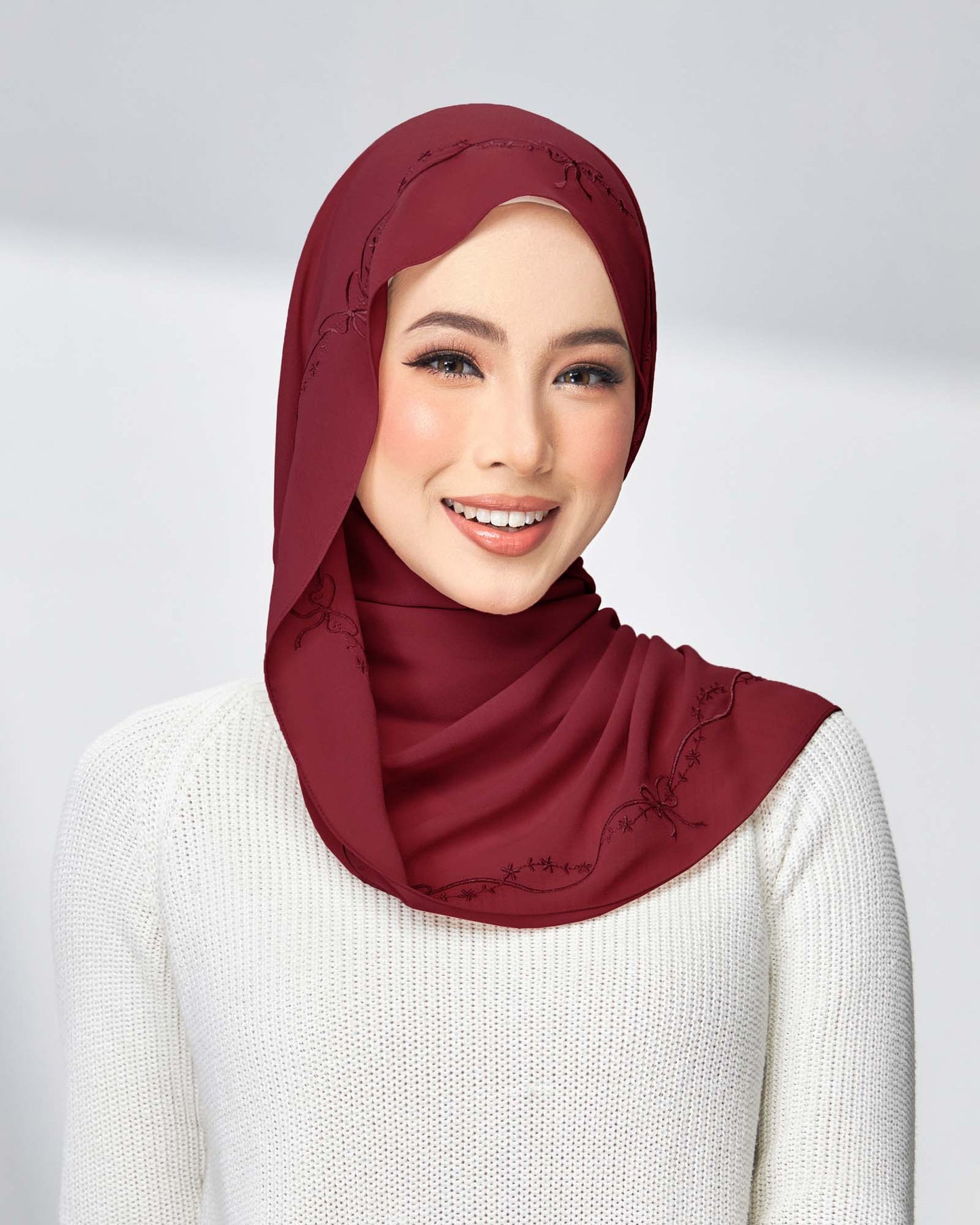 Elysian Pearl Chiffon Shawl