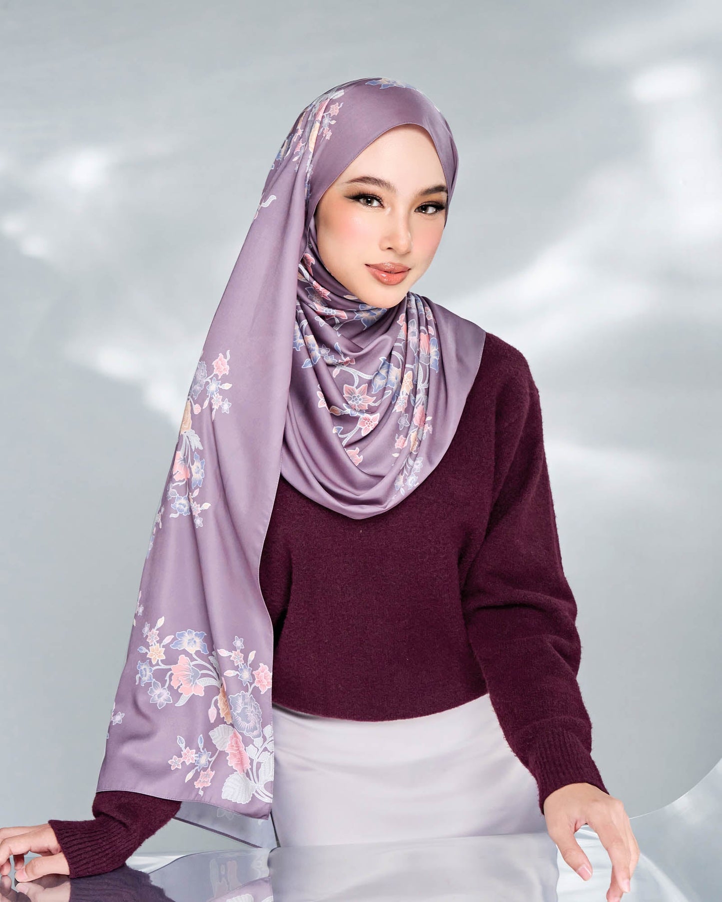 Gemala in Sari Satin Shawl