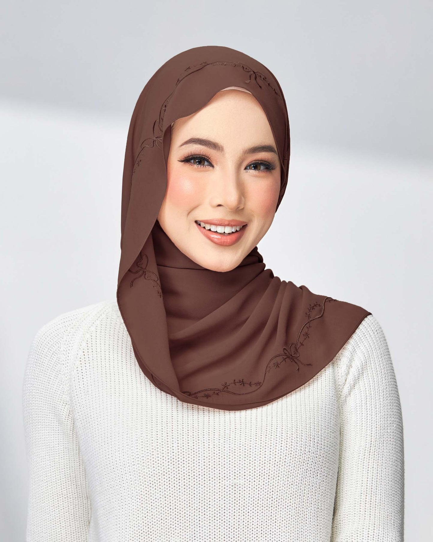 Elysian Pearl Chiffon Shawl