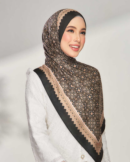 Maryam in Laia Satin Shawl