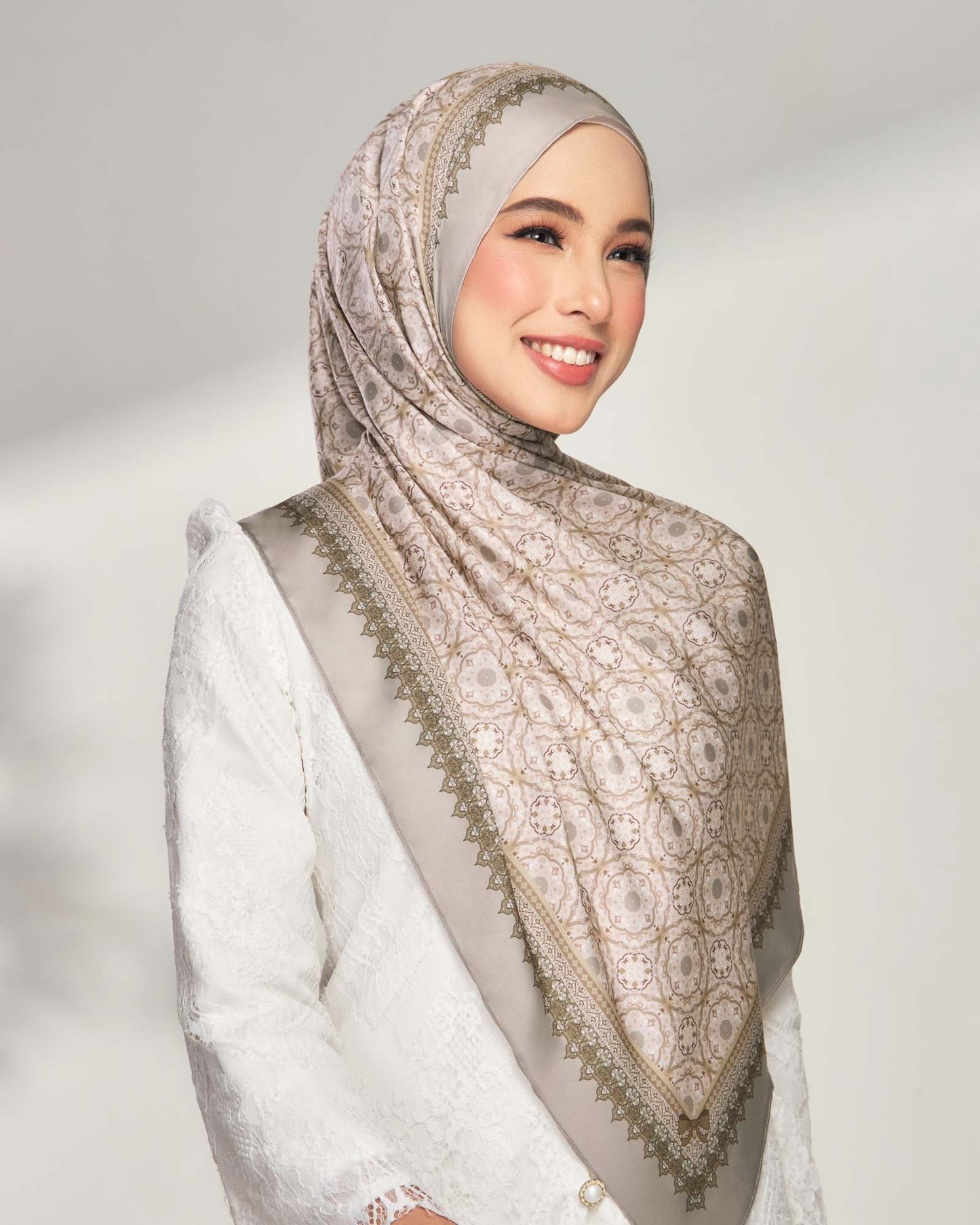 Maryam in Pride Satin Shawl