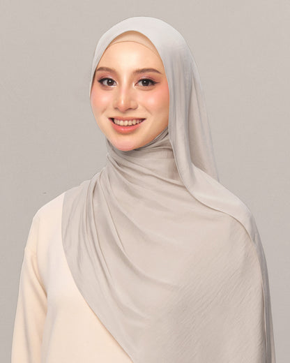 Inara Crumple Matte Satin Shawl