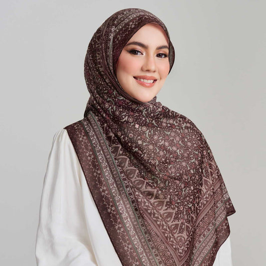Arabesque in Tasneem Satin Shawl