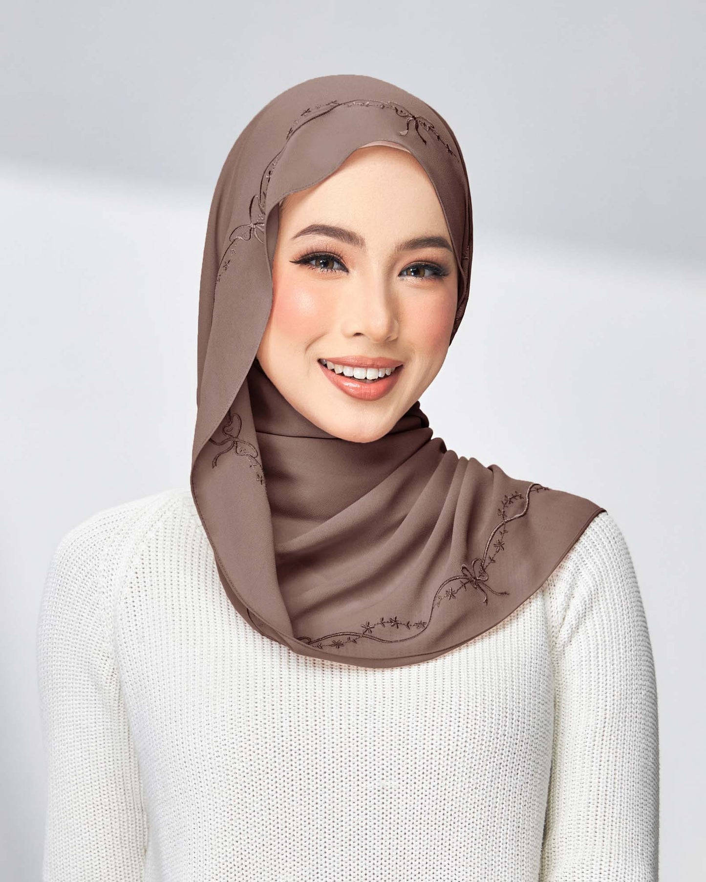 Elysian Pearl Chiffon Shawl