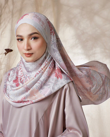 Serumpun in Hazelwood Satin Shawl